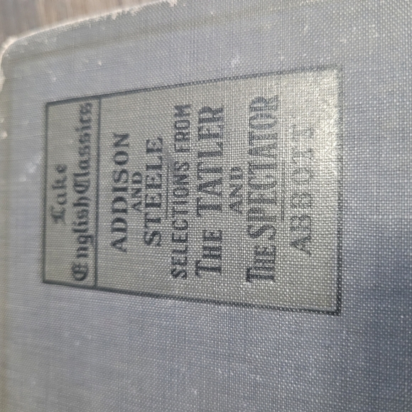 Vintage Lake English Classics Gray Hardcover Book Addison And Steele - Picture 2 of 6